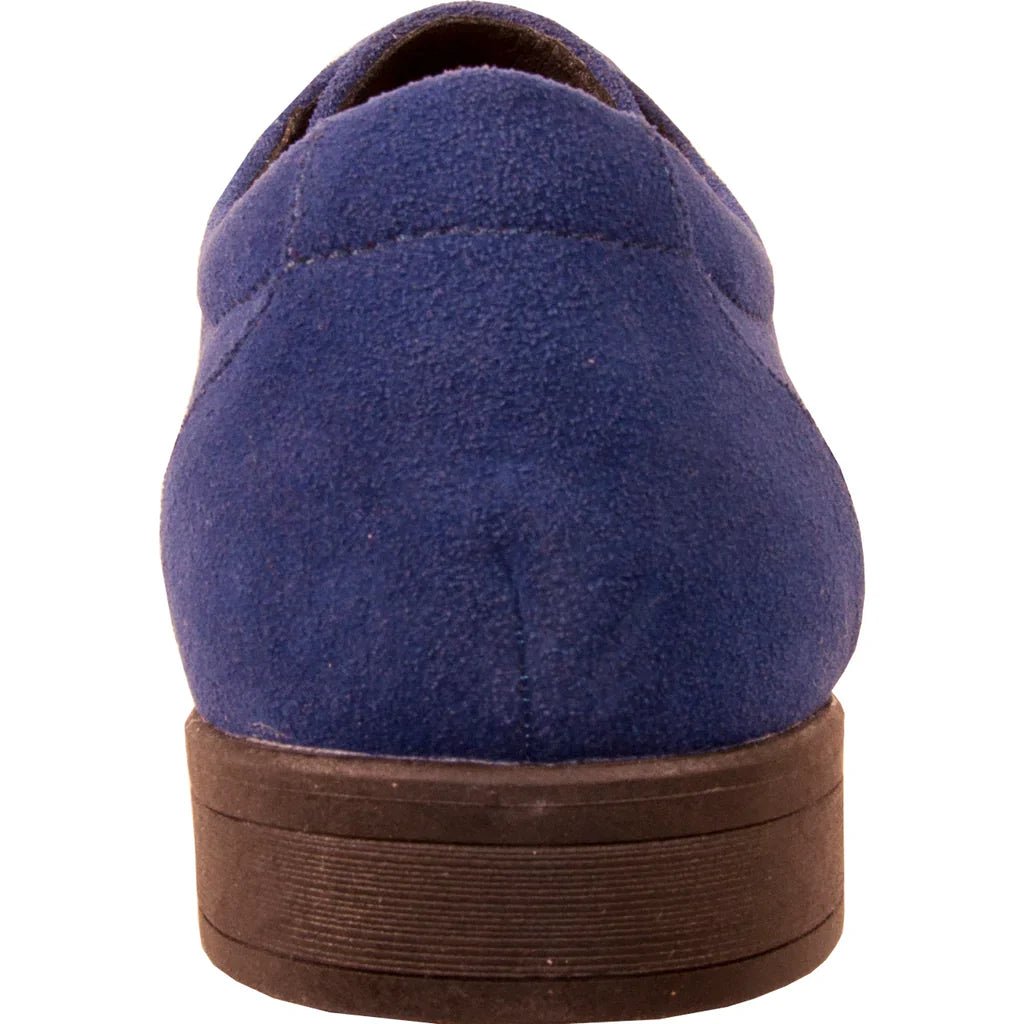 VANGELO Men Dress Shoe KING - 4 Oxford Formal Tuxedo for Prom and Wedding Royal Blue - StepByStep