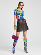 Vegan Leather Mini Pleat Skirt GREENWICH VILLAGE BYMANYC ® New York - StepByStep