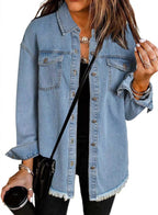 Washed Denim Shirt Jacket Women's European And American - StepByStepNow