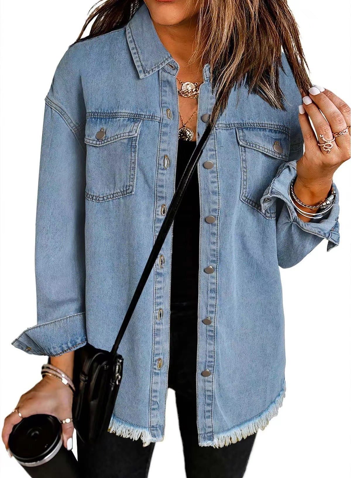 Washed Denim Shirt Jacket Women's European And American - StepByStepNow