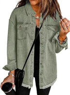 Washed Denim Shirt Jacket Women's European And American - StepByStepNow