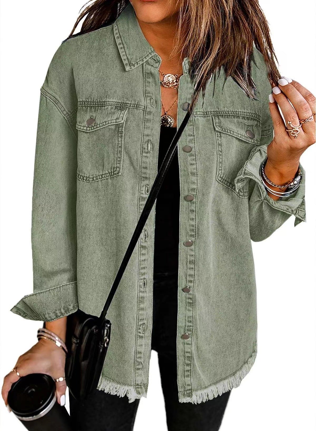 Washed Denim Shirt Jacket Women's European And American - StepByStepNow