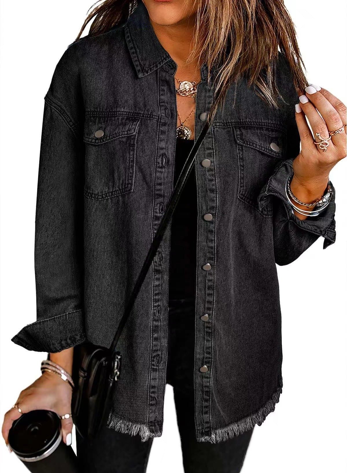 Washed Denim Shirt Jacket Women's European And American - StepByStepNow