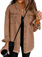 Washed Denim Shirt Jacket Women's European And American - StepByStepNow
