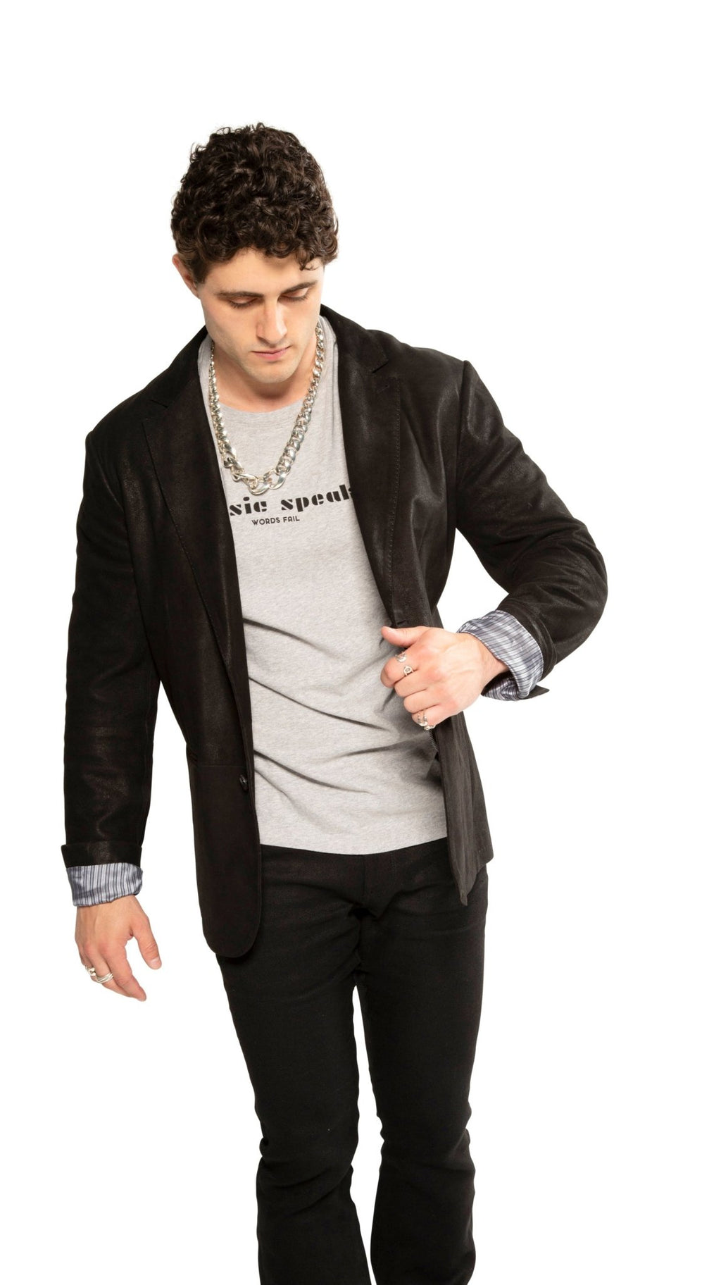 Waxed Suede Blazer - StepByStep