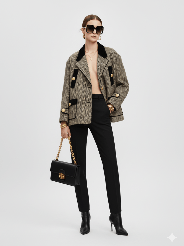 WEST VILLAGE Herringbone Tweed Jacket BYMANYC ® New York - StepByStep