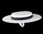 White & Black boater hat by Max Alexander - StepByStep