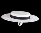 White & Black boater hat by Max Alexander - StepByStep