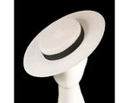 White & Black boater hat by Max Alexander - StepByStep
