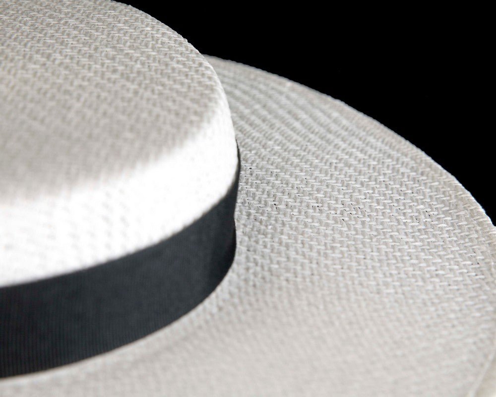White & Black boater hat by Max Alexander - StepByStep