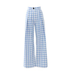 Wide - Leg Plaid Pants, Upper East Side | Women - BYMANYC ® New York - StepByStep