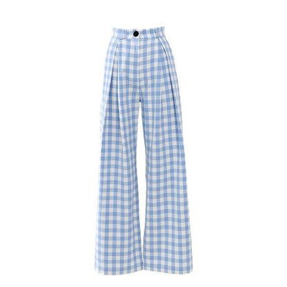 Wide - Leg Plaid Pants, Upper East Side | Women - BYMANYC ® New York - StepByStep