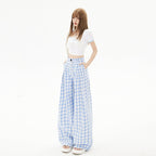 Wide - Leg Plaid Pants, Upper East Side | Women - BYMANYC ® New York - StepByStep