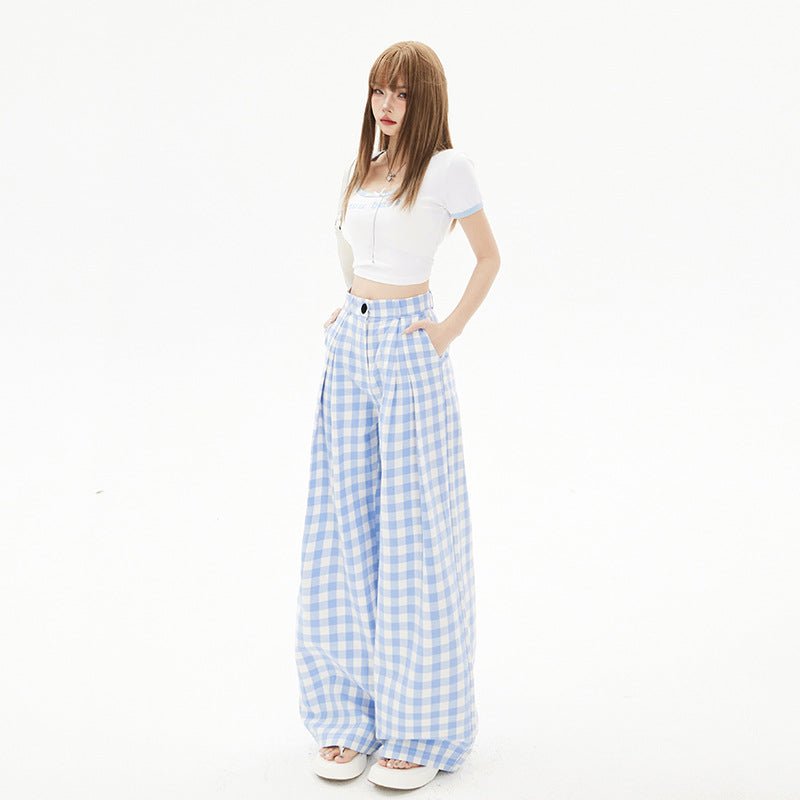 Wide - Leg Plaid Pants, Upper East Side | Women - BYMANYC ® New York - StepByStep