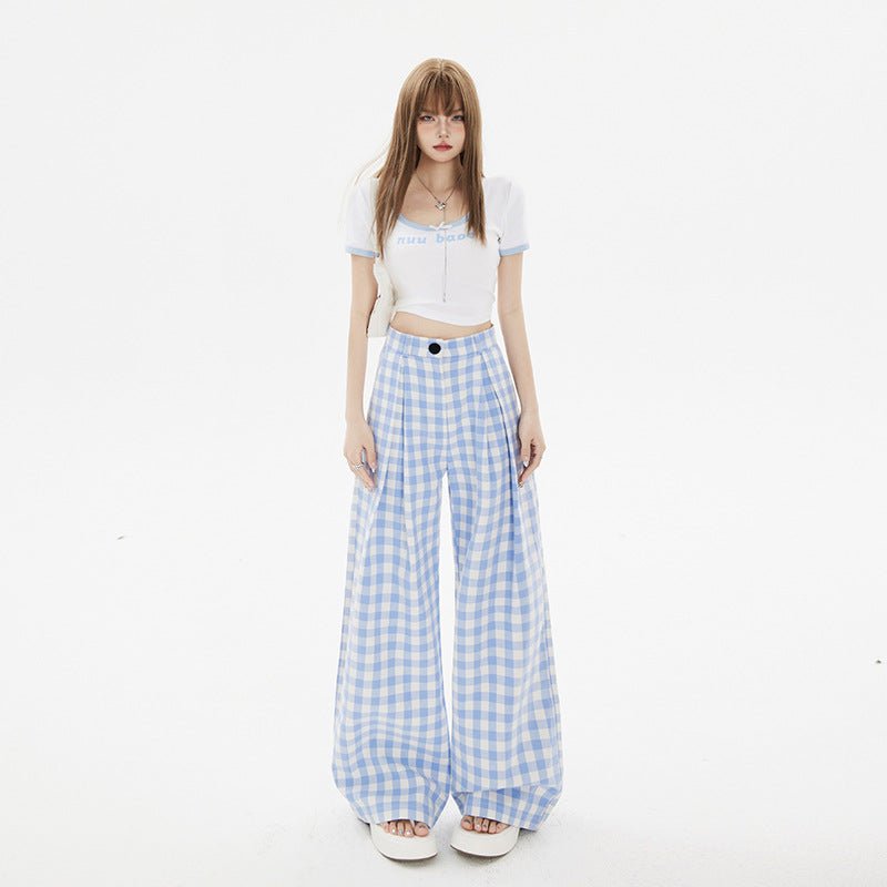 Wide - Leg Plaid Pants, Upper East Side | Women - BYMANYC ® New York - StepByStep