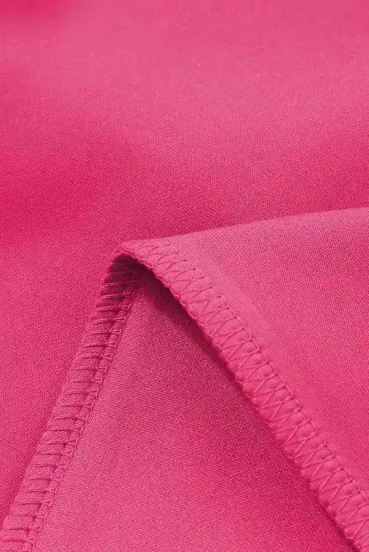 Wide Leg Sweatpants - Rose Red Terry Knit - StepByStep