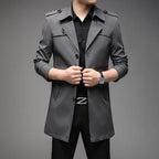 Windbreaker Mid - length Casual Jacket Slim Business Men's Suit Jacket - StepByStepNow