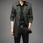 Windbreaker Mid - length Casual Jacket Slim Business Men's Suit Jacket - StepByStepNow