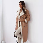 Winter Jacket With Belt Fashion Double Breasted Lapel Windbreaker Women's Long Trench Coat Mid - length Overcoat Clothing - StepByStepNow