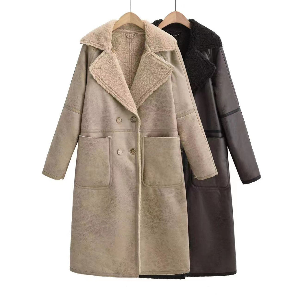 Winter Jacket With Belt Fashion Double Breasted Lapel Windbreaker Women's Long Trench Coat Mid - length Overcoat Clothing - StepByStepNow