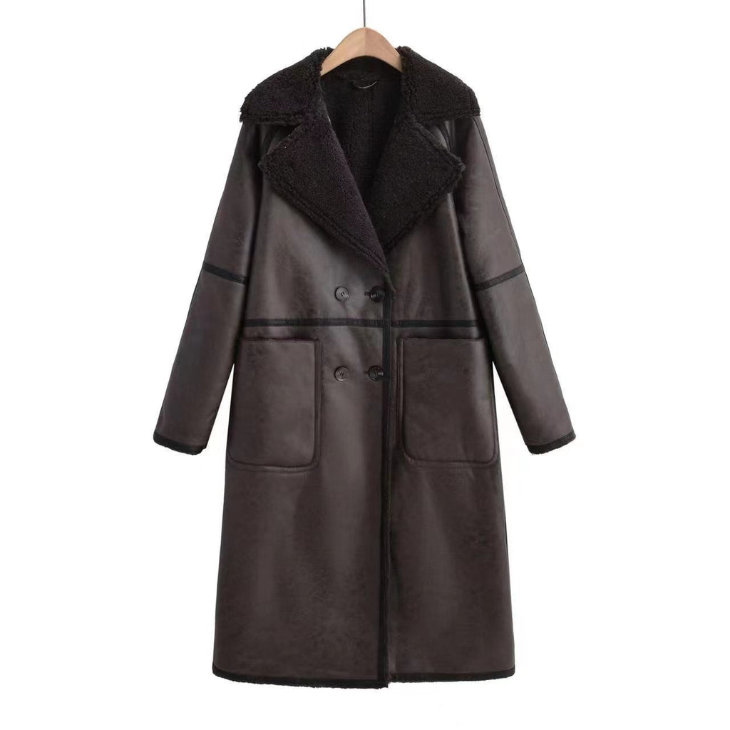 Winter Jacket With Belt Fashion Double Breasted Lapel Windbreaker Women's Long Trench Coat Mid - length Overcoat Clothing - StepByStepNow