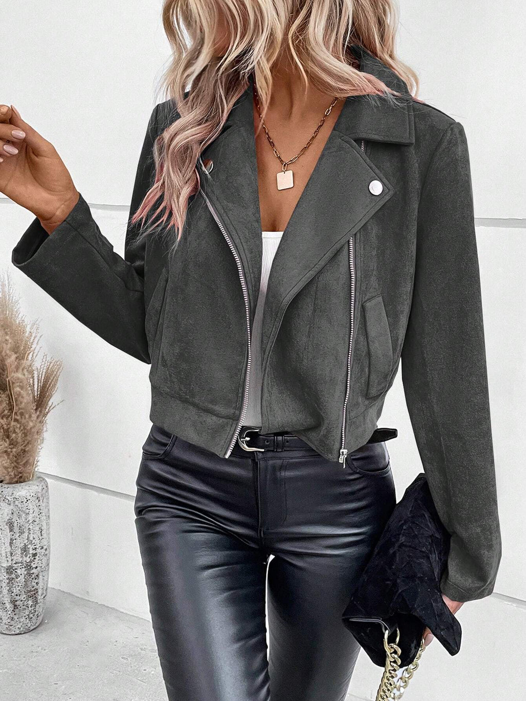 Winter Slim - fit Short Lapels Zip Jacket - StepByStepNow