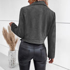 Winter Slim - fit Short Lapels Zip Jacket - StepByStepNow