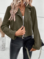 Winter Slim - fit Short Lapels Zip Jacket - StepByStepNow