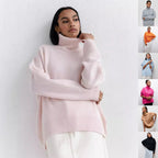 Winter Turtleneck Sweater Ins Solid Color Long Sleeve Pullover Top Women's Clothing - StepByStepNow