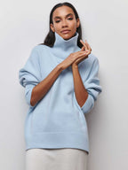 Winter Turtleneck Sweater Ins Solid Color Long Sleeve Pullover Top Women's Clothing - StepByStepNow