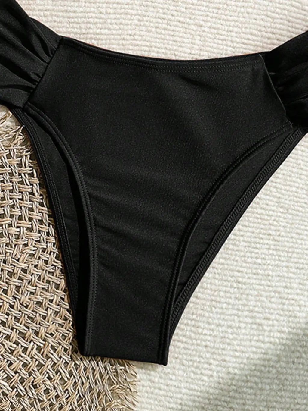 Women's 2026 New Sexy Shell Metal Button Bikini Set Solid Color Push Up Halter Two Piece Swimwear Summer Beach Bathing Suit - StepByStepNow