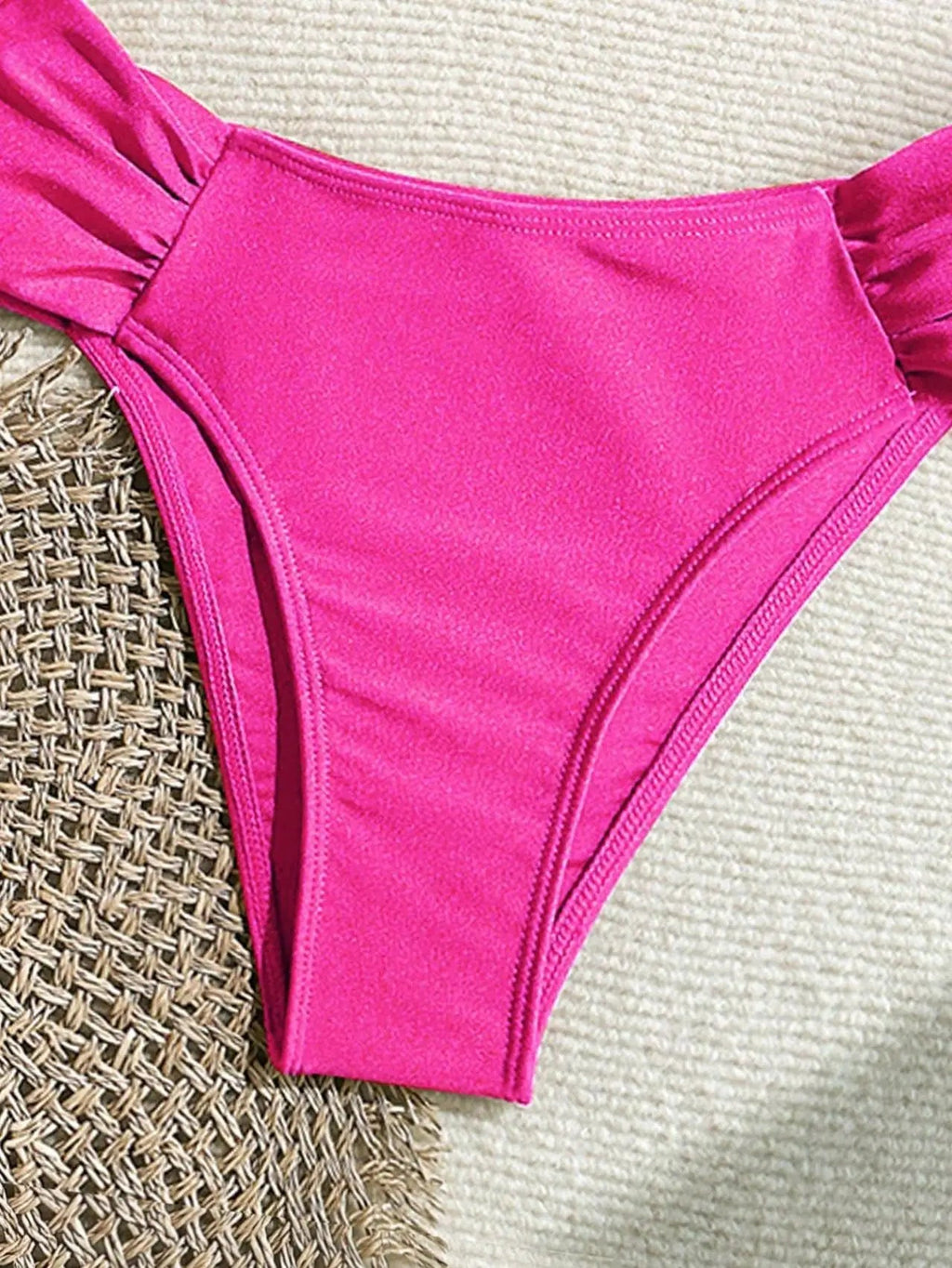 Women's 2026 New Sexy Shell Metal Button Bikini Set Solid Color Push Up Halter Two Piece Swimwear Summer Beach Bathing Suit - StepByStepNow