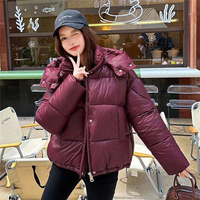 Women's Clothing Graceful Stand Collar Hooded Cotton Jacket - StepByStepNow