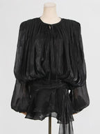 Women's Elegant Patchwork Mini Dress - High Street Style - StepByStepNow