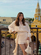 Women's Elegant Patchwork Mini Dress - High Street Style - StepByStepNow