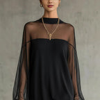 Mini Abito Patchwork in Rete da Donna: Scollo a V - StepByStepNow