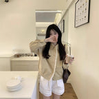 Womens Fashion Patchwork Lace Collar Short Coat - StepByStepNow