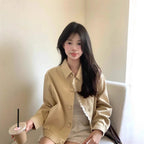 Womens Fashion Patchwork Lace Collar Short Coat - StepByStepNow