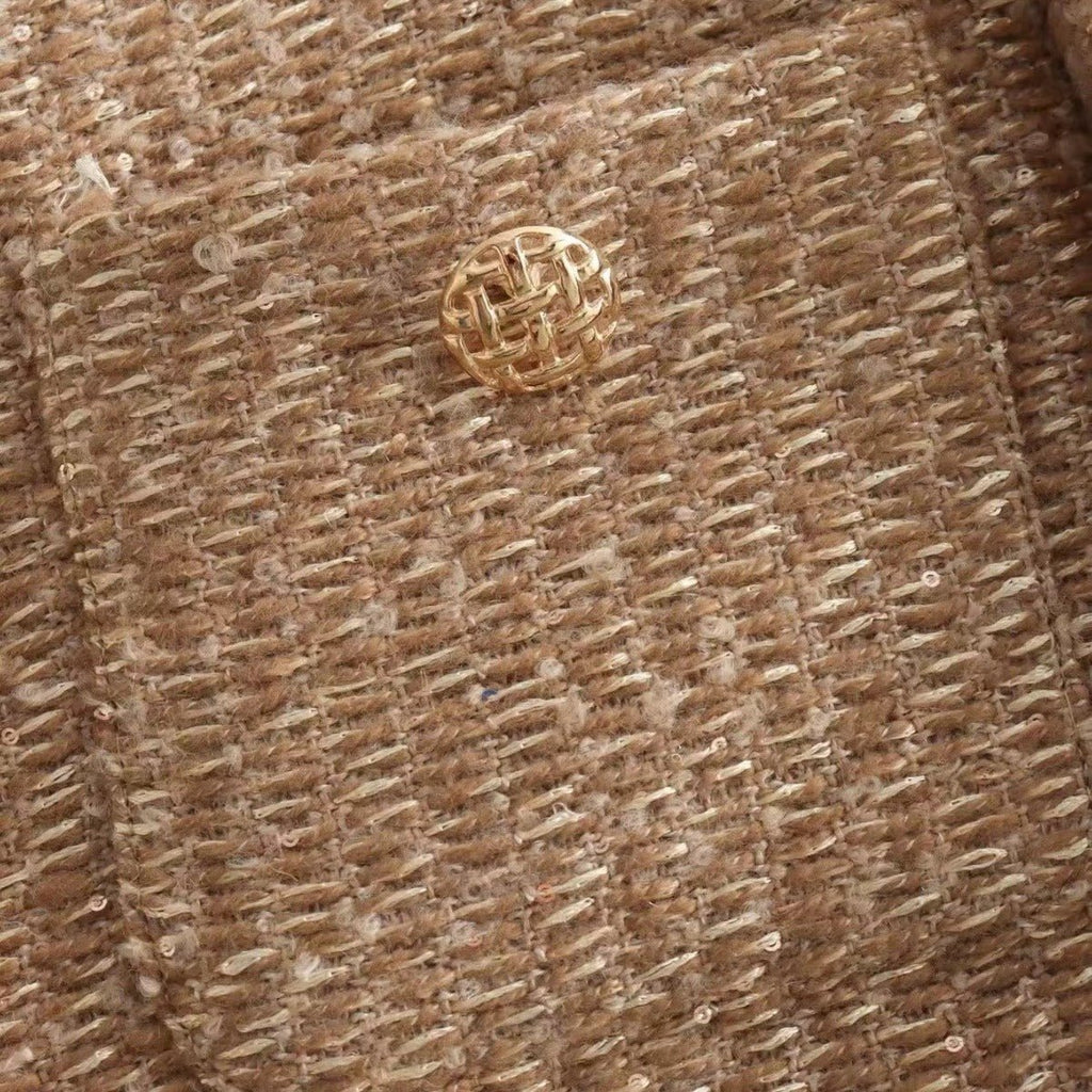 Women's Fashion Woolen Solid Color Casual Top Short Coat - StepByStepNow