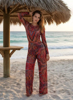 Women’s Long-Sleeve UPF 50+ One-Piece Swimsuit — Image 34