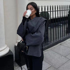 Women's Loose Casual Cape Knitted Sweater Coat - StepByStepNow