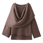 Women's Loose Casual Cape Knitted Sweater Coat - StepByStepNow