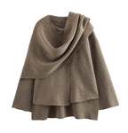 Women's Loose Casual Cape Knitted Sweater Coat - StepByStepNow