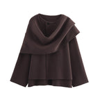 Women's Loose Casual Cape Knitted Sweater Coat - StepByStepNow