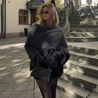 Women's Loose Casual Cape Knitted Sweater Coat - StepByStepNow
