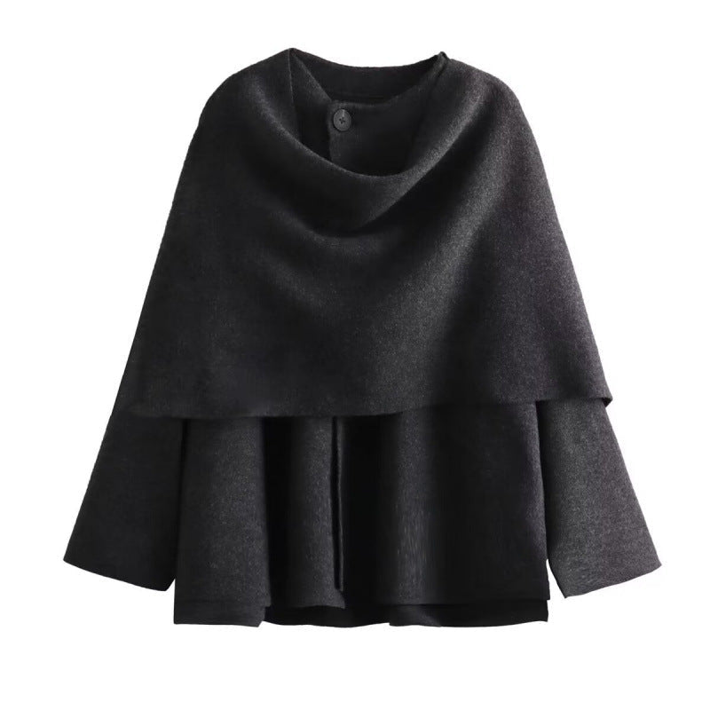 Women's Loose Casual Cape Knitted Sweater Coat - StepByStepNow