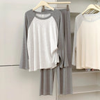 Women's Modal Sleepwear Soft Comfortable Pajamas Set Spring Autumn Round Neck Home Clothes Casual Loose Night Wear Loungewear - StepByStepNow