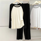 Women's Modal Sleepwear Soft Comfortable Pajamas Set Spring Autumn Round Neck Home Clothes Casual Loose Night Wear Loungewear - StepByStepNow