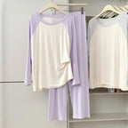 Women's Modal Sleepwear Soft Comfortable Pajamas Set Spring Autumn Round Neck Home Clothes Casual Loose Night Wear Loungewear - StepByStepNow