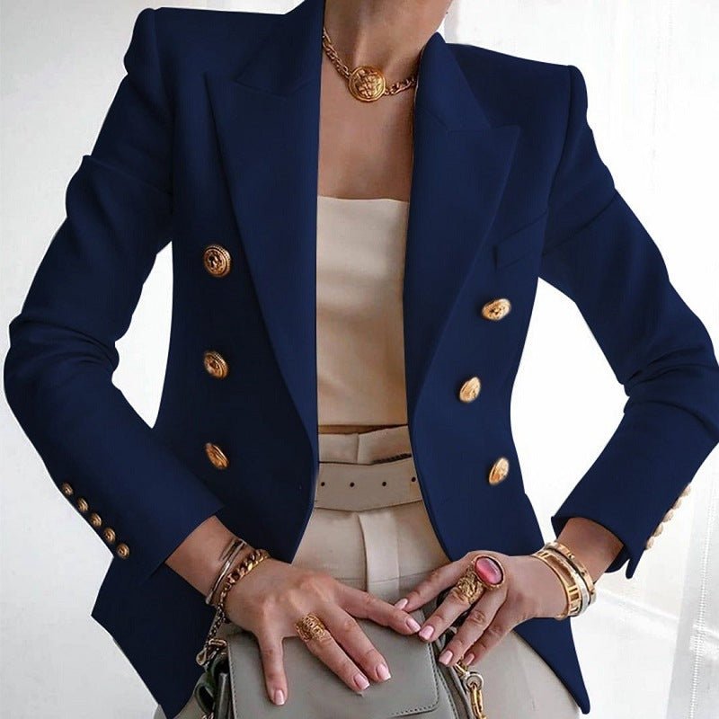 Women's New Solid Color Fashion Casual Suit Short Jacket - StepByStepNow